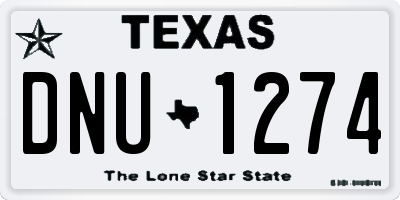 TX license plate DNU1274