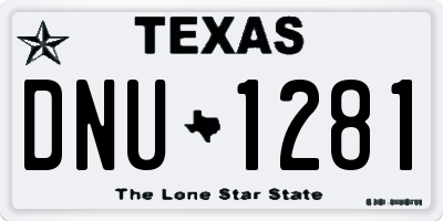 TX license plate DNU1281