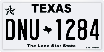 TX license plate DNU1284