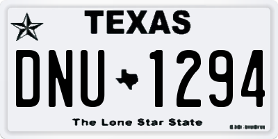 TX license plate DNU1294