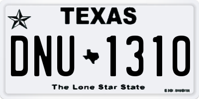 TX license plate DNU1310