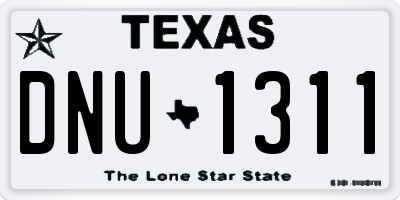 TX license plate DNU1311