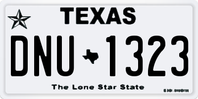 TX license plate DNU1323