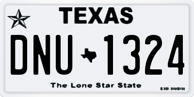 TX license plate DNU1324