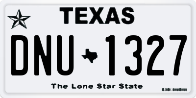TX license plate DNU1327