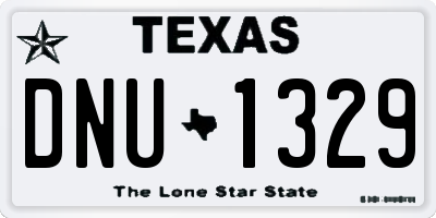 TX license plate DNU1329