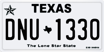 TX license plate DNU1330