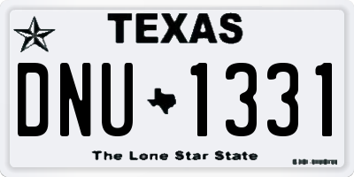 TX license plate DNU1331