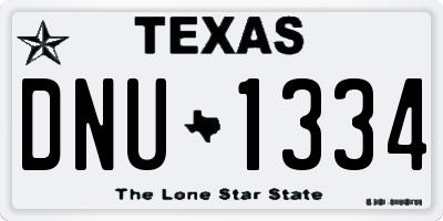 TX license plate DNU1334