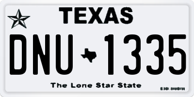 TX license plate DNU1335