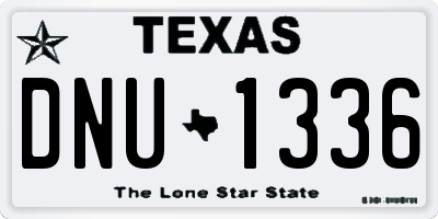 TX license plate DNU1336