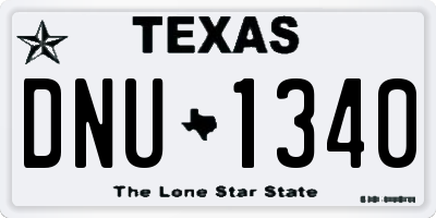 TX license plate DNU1340