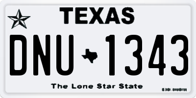 TX license plate DNU1343