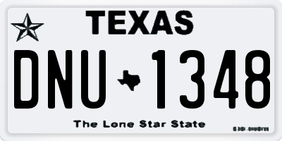 TX license plate DNU1348