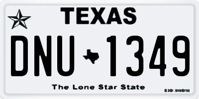 TX license plate DNU1349