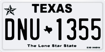 TX license plate DNU1355