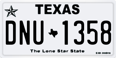 TX license plate DNU1358