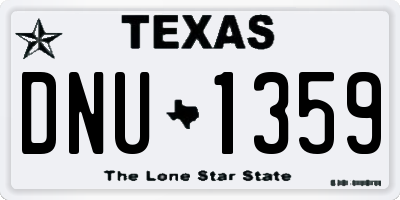 TX license plate DNU1359