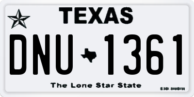 TX license plate DNU1361