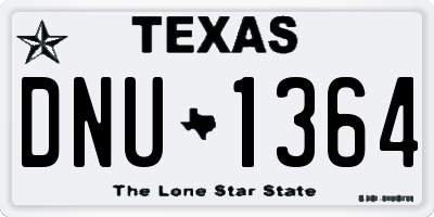 TX license plate DNU1364
