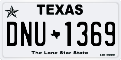 TX license plate DNU1369