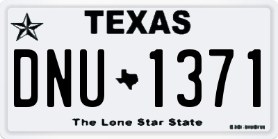 TX license plate DNU1371