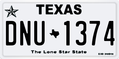 TX license plate DNU1374