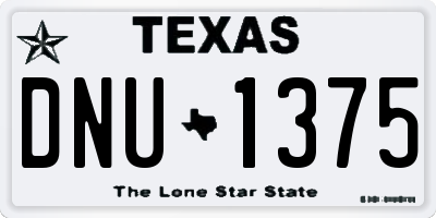 TX license plate DNU1375