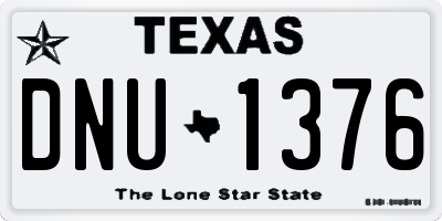 TX license plate DNU1376