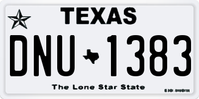 TX license plate DNU1383