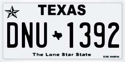 TX license plate DNU1392
