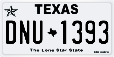TX license plate DNU1393