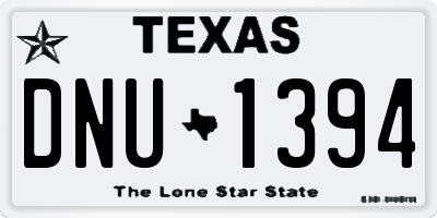 TX license plate DNU1394