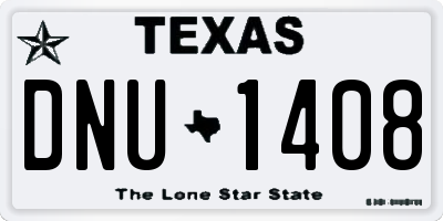TX license plate DNU1408