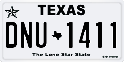 TX license plate DNU1411