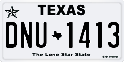 TX license plate DNU1413
