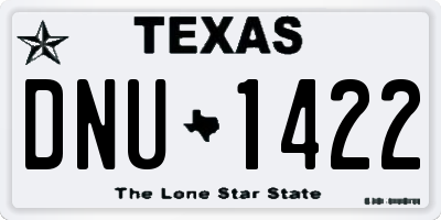 TX license plate DNU1422