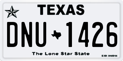 TX license plate DNU1426