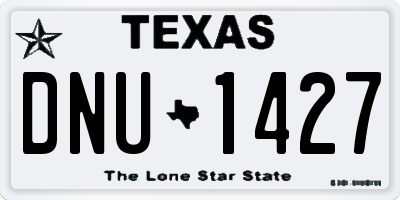 TX license plate DNU1427