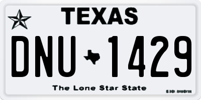 TX license plate DNU1429