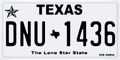 TX license plate DNU1436