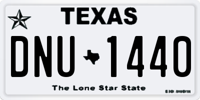 TX license plate DNU1440