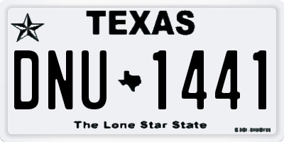 TX license plate DNU1441