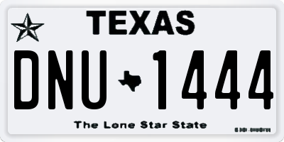 TX license plate DNU1444
