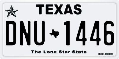 TX license plate DNU1446