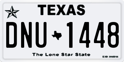 TX license plate DNU1448