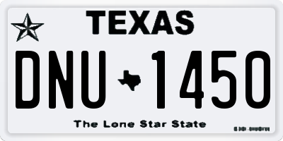 TX license plate DNU1450