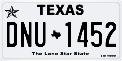 TX license plate DNU1452