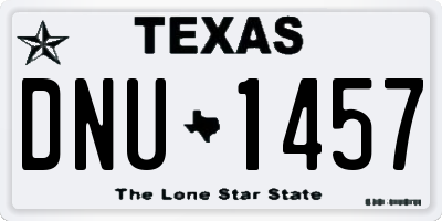 TX license plate DNU1457