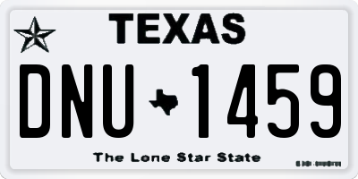 TX license plate DNU1459